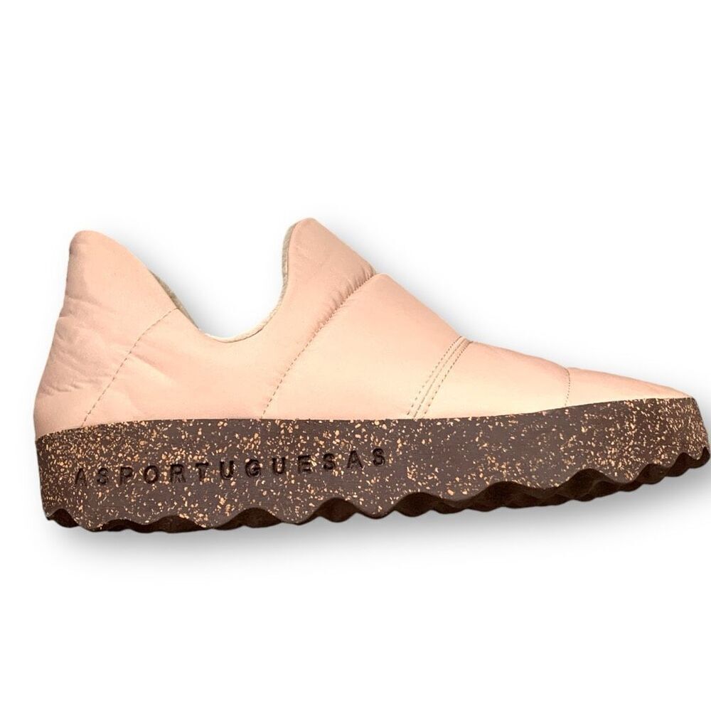 Asportuguesas Crus Light Pink Fabric Slip-On Shoes‎ Cork Sole EU 41 Sustainable